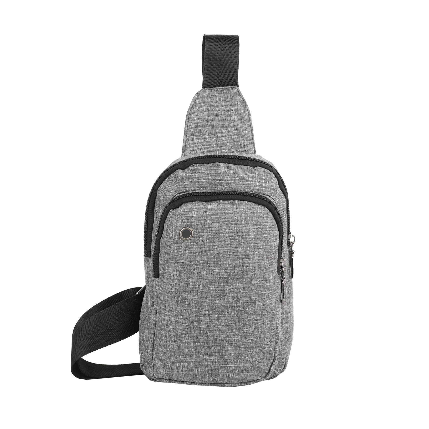 

300D polyester korean fashion waterproof outdoor sling chest bags men crossbody shoulder bags sling custom logo sling bag, Blue,grey,black