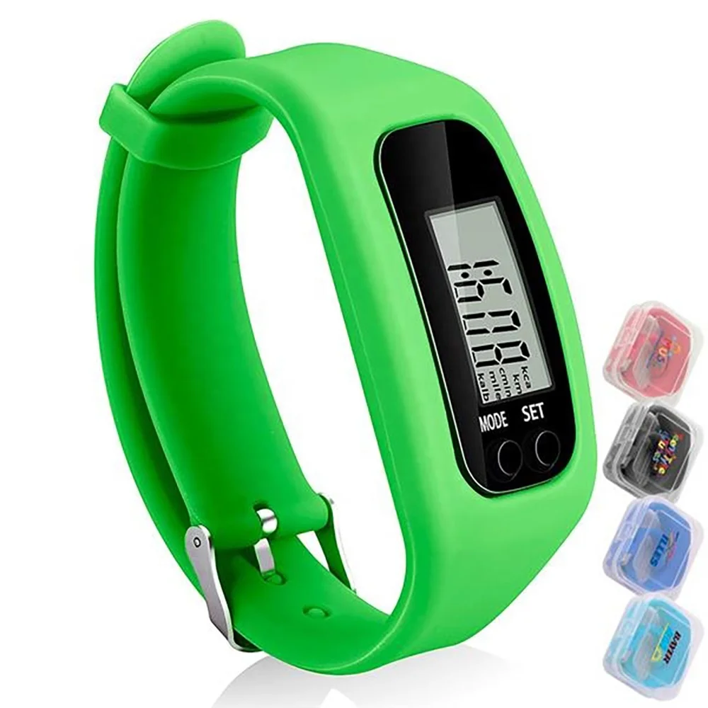 

Customized Walking Step Counter Bracelet Smart Band Tracker Wristband Calorie Pedometer