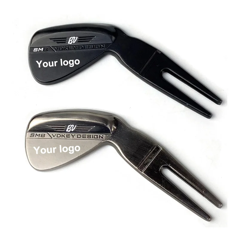 

Black or sliver SM 8 wedge shape golf accessories tools customized zinc alloy mini Golf repair divot tool, Black or sliver , same as picture