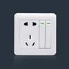 Customized Item Electronic Switches Kinds Wall Socket, 5Pin Socket With 2Gang 1Way Switch