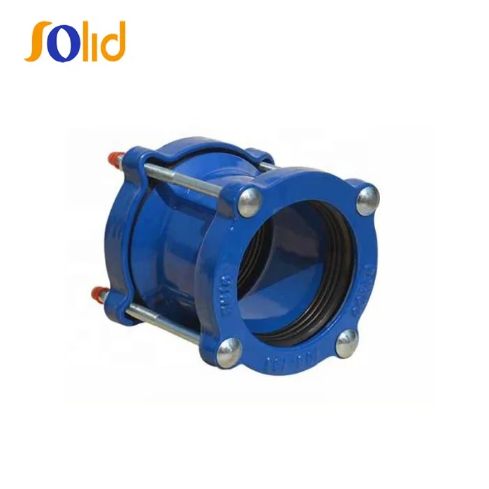 Ductile Iron Wide Range Flexible Joint Universal Flexible Coupling Blue Color