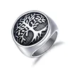 Men's Band Ring Silver Stainless Steel Stylish / Trendy Party / Daily / Carnival Costume Jewelry / Tree of Life