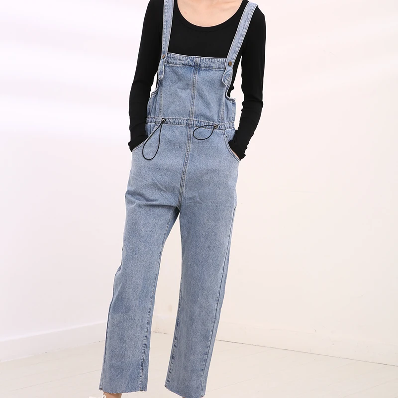 

Custom 100% cotton women denim jeans workwear overalls, As picture