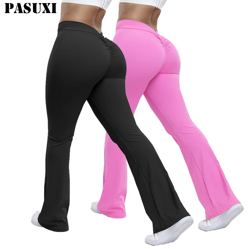 PASUXI Custom Scrunch Butt Lifting Sports Workout Pants Soft Lightweight Fitness High Waisted Gym Yoga Leggings for Women