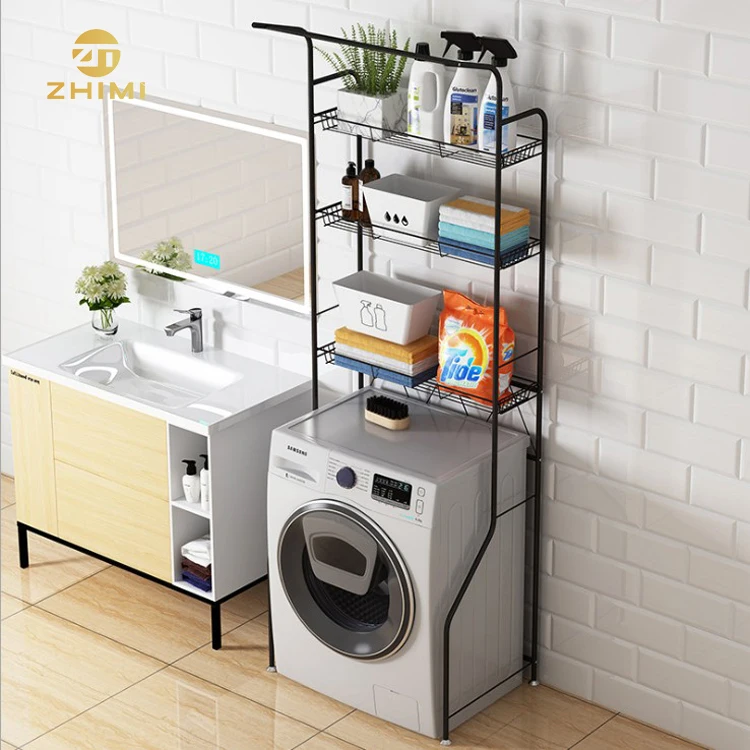 

3 Layers Space Saver Bathroom Storage Shelf Over Toilet Rack Expandable Shelf Washing Machine Storage Rack