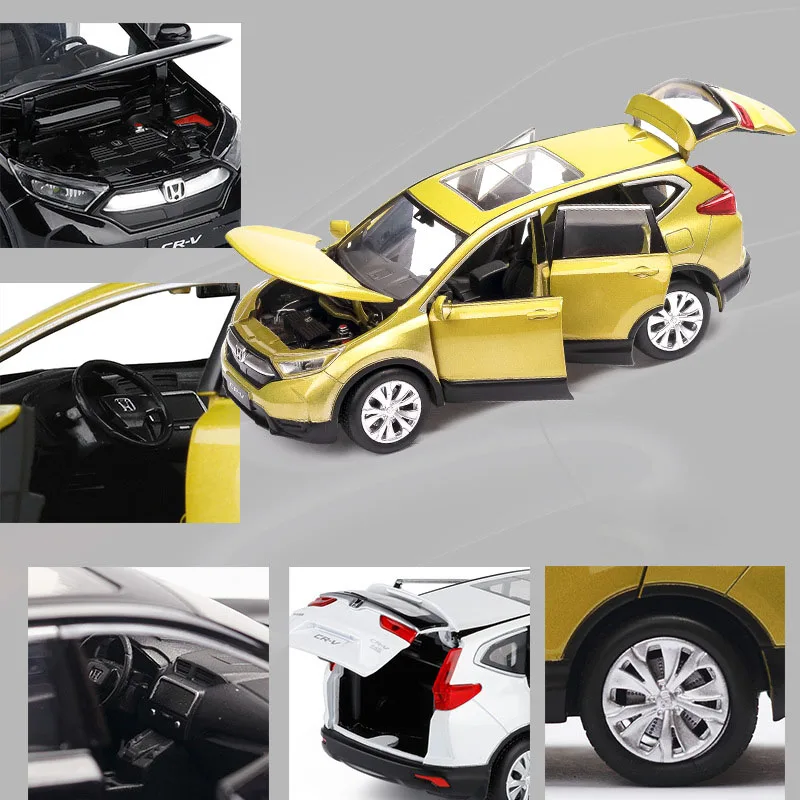 1/32 ratio metal rear pull car, CRV SUV toy, die-cast car, door