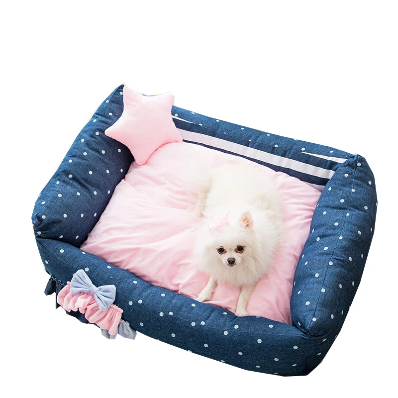 

Factory Direct Sales NEW Arrival Indoor Living Room Bow-knot Pet bed Nest For Sleeping for Dog and Cat Beds