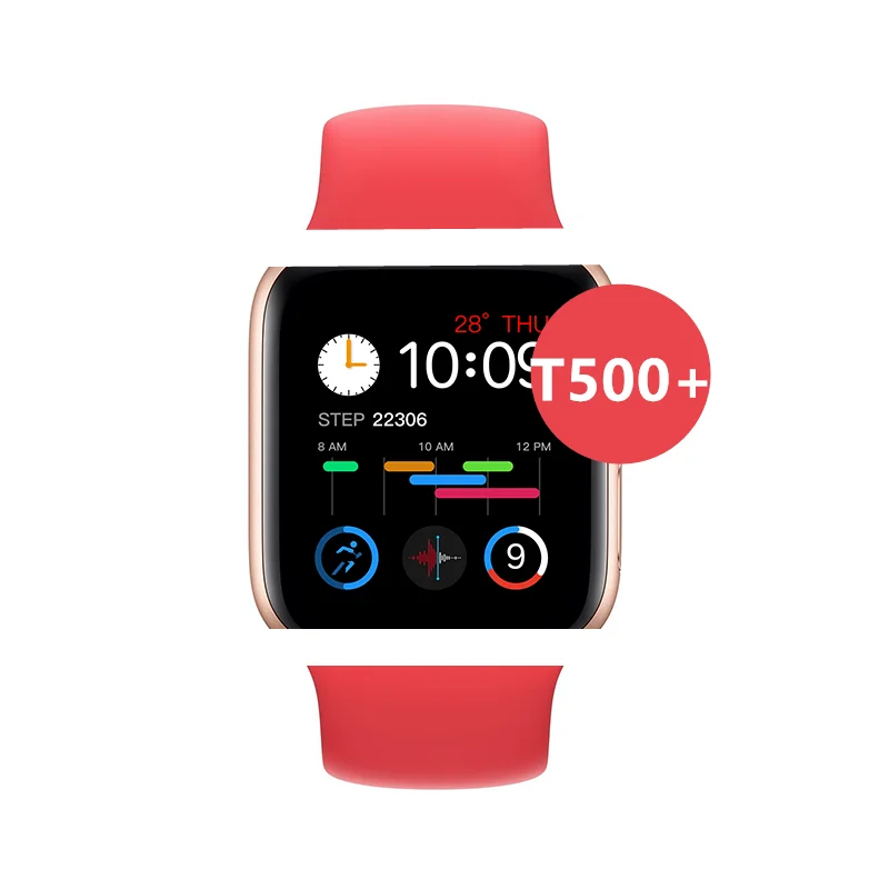 

2021 New arrval products smartwatch T500+ T500 T500 plus reloj inteligente touch screen waterproof BT Call smart watch T500+, Many colors