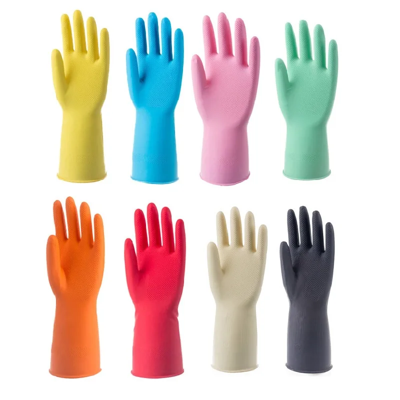 

Kitchen Household working latex non-slip powder free gardening glove washing cleaning work cleaning hotel rubber gloves