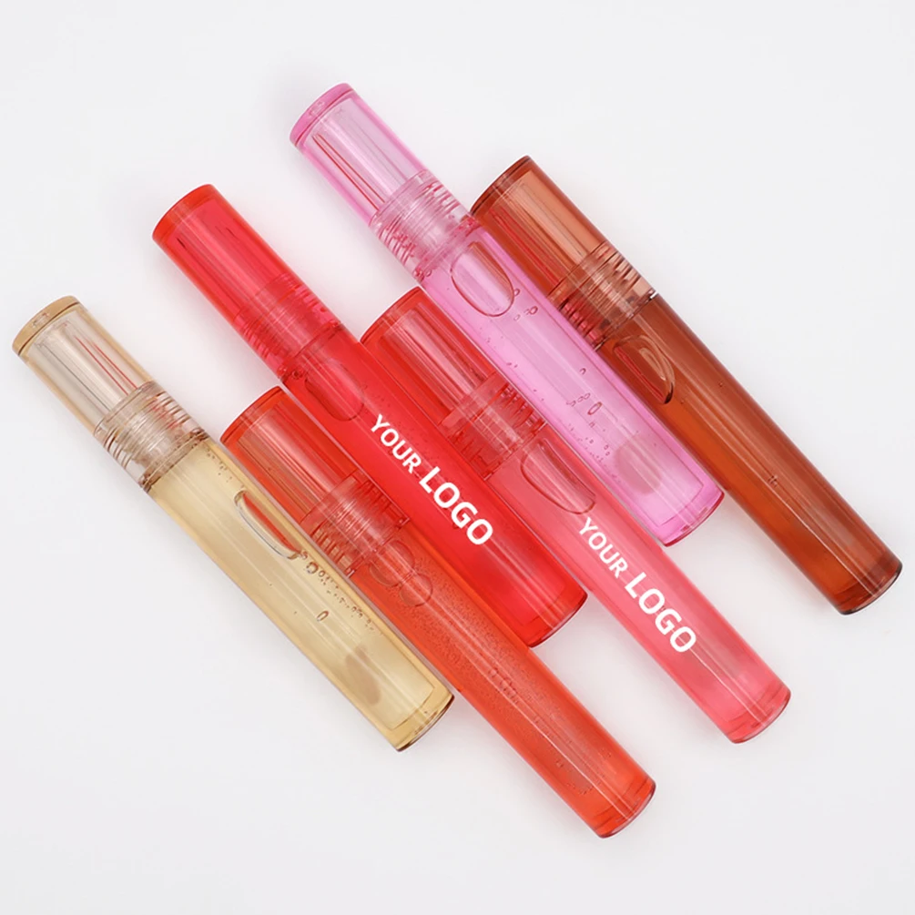 

Custom Bulk Lip Oil Private Label Fruit-flavored Moisturizing gloss Plumping Long-lasting No-Fade Peach Strawberry Free Shipping