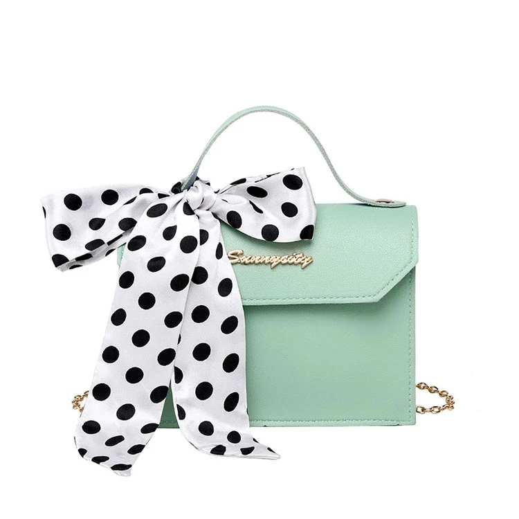 

2020 cheap women's chain mini shell and ribbon crossbody bag