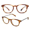 New Round Designer Metal Eyeglasses Frames with Clear Lens