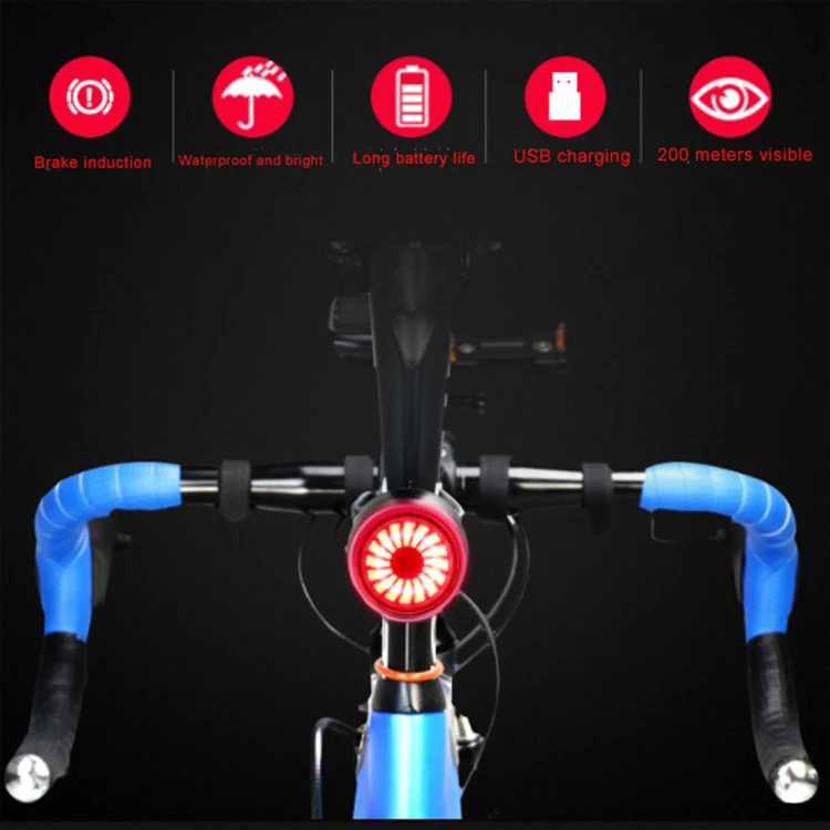 Portable Rechargeable LED Tail Light USB Cycling Bike Light Bicycle Rear Light