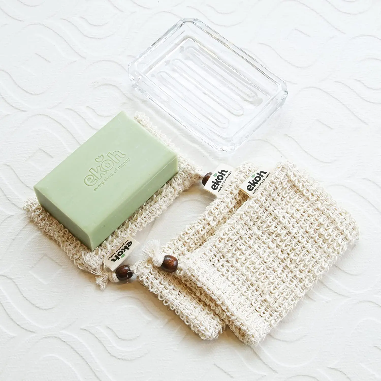 

Soap Saver Bag | Hemp Sisal Exfoliator Soap Saver Pouch for Large Soap Bars or Leftover Soap Bits | A Drawstring Soap Saver Show