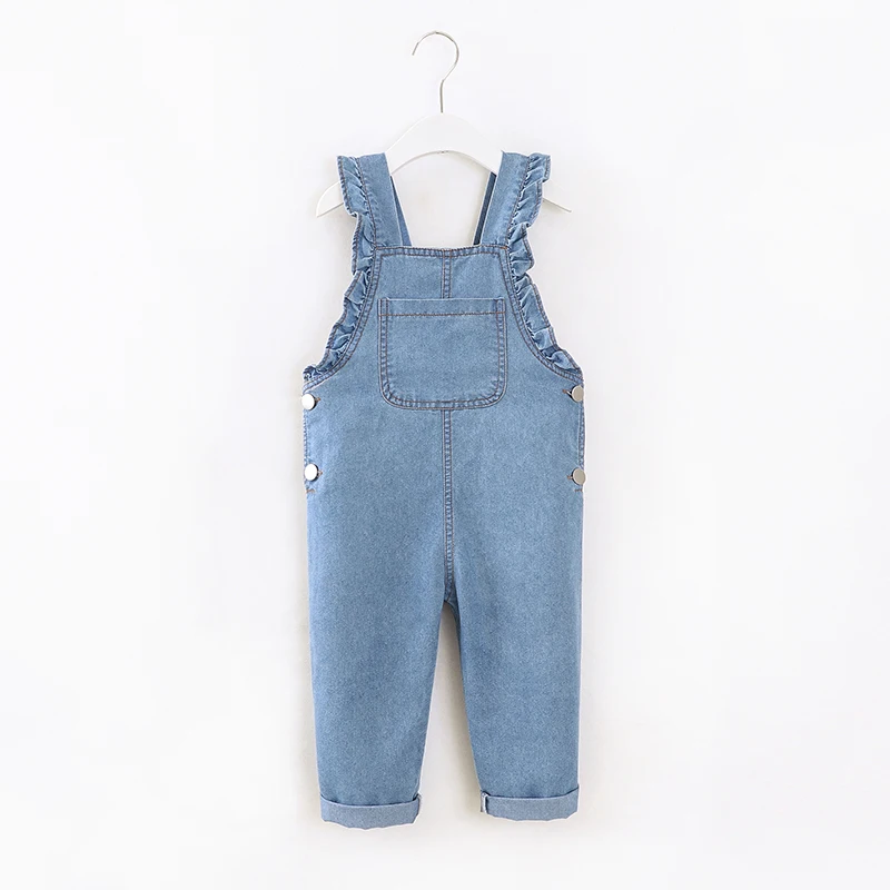 

Wholesale Factory Latest Newborn Infant Baby Girls Denim Bodysuit Halter Sleeve Romper Jeans Overalls