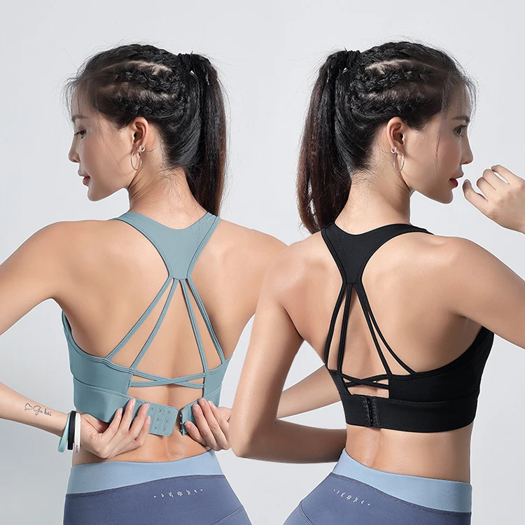 

Shock 2020 absorbent sports bra yoga wear adjustable breasted fitness bra vest back bra
