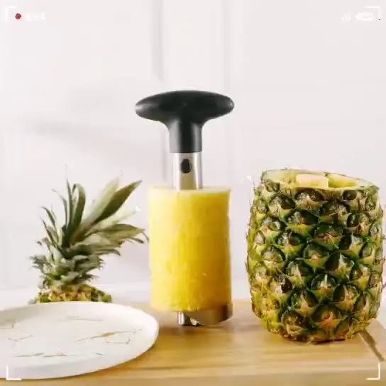 

LMK037 Pineapple Peeler Kitchen Stainless Steel Peeling Knife pineapple slicer cutting machine Manual Pineapple Corer