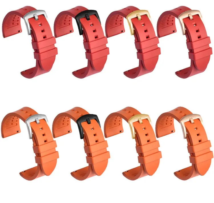 

Quality Fluororubber Watch Bands Quick replacement Watch Strap for Rolex Water Ghost Huawei GT Casio series