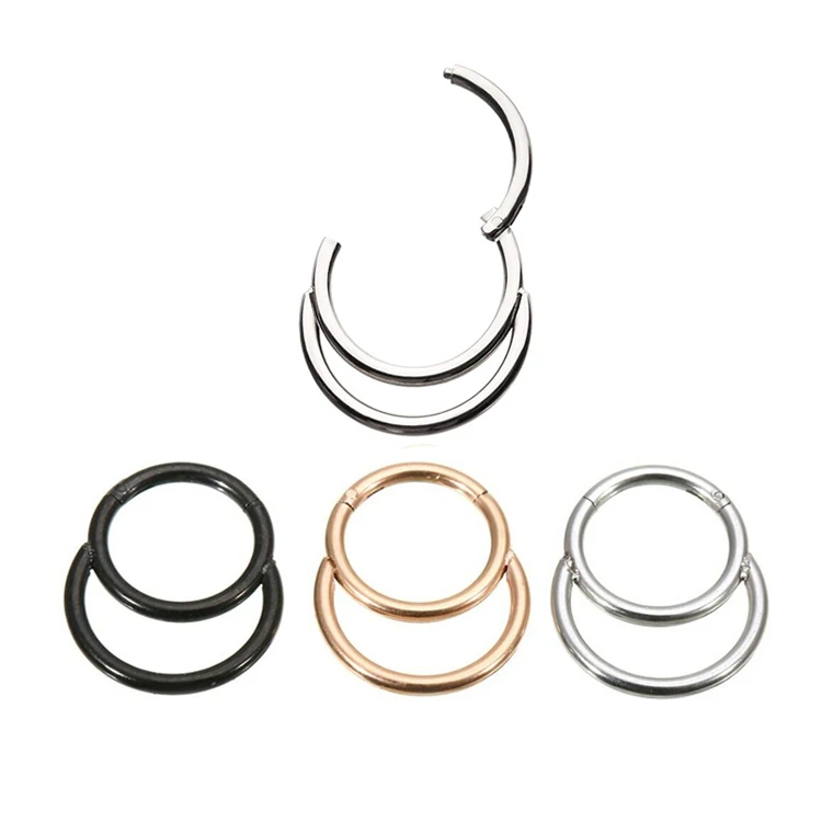 

316l Stainless Steel Half Circle Hinged Segment Septum Piercing Body Jewelry