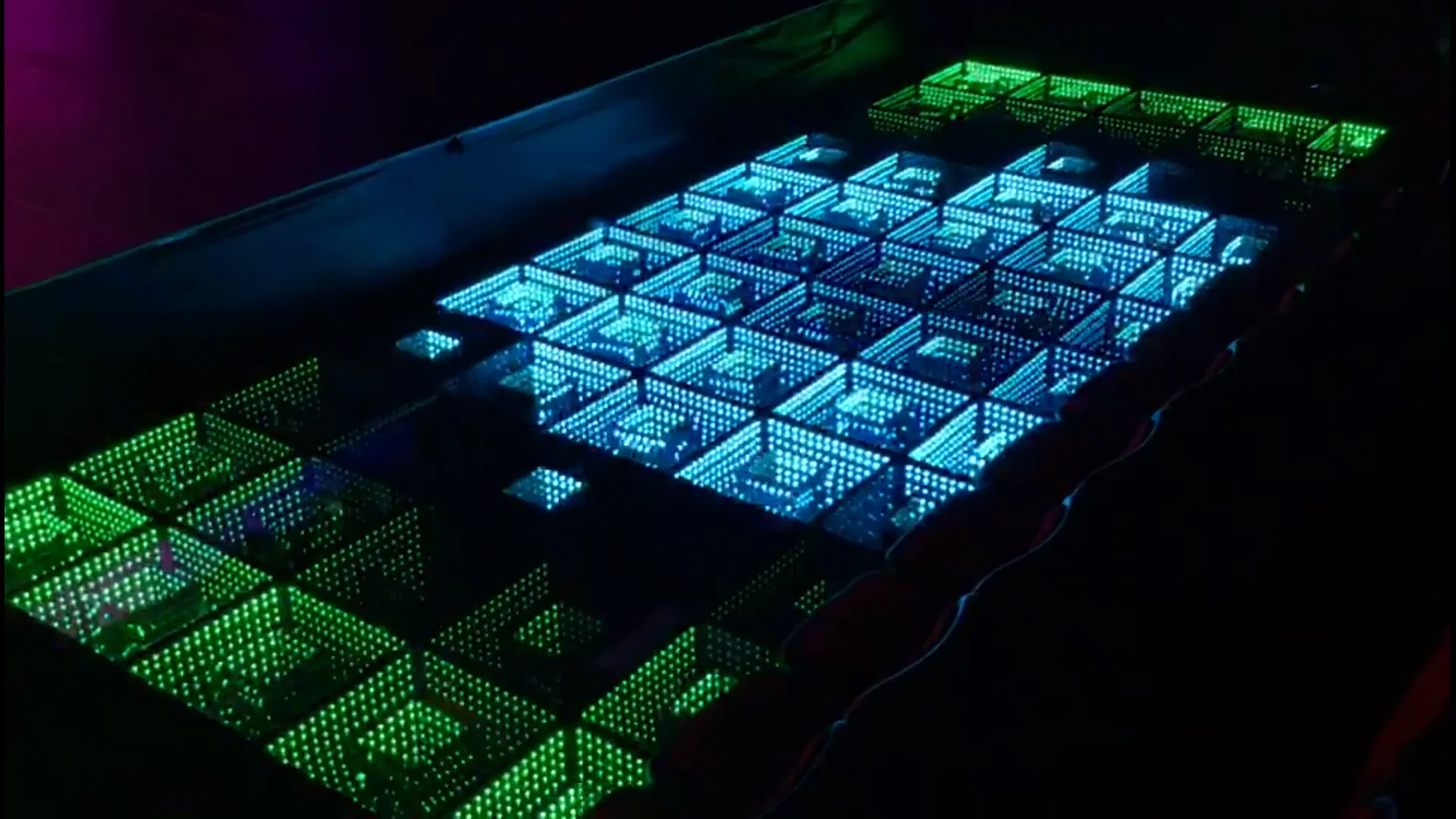 Disco 3d Infinity Mirror Stage Light Rgb Glass Portable Led Dance Floor