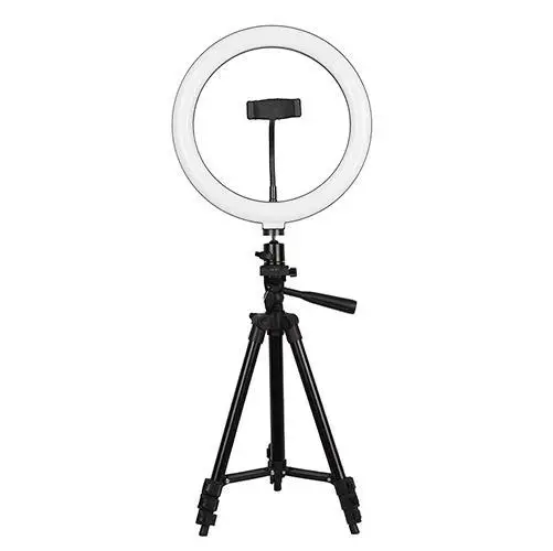 

10 Inch Led Selfie Photographic Lighting Dimmable Selfie Ring Fill Light With 3120 Tripod Stand Ring Light