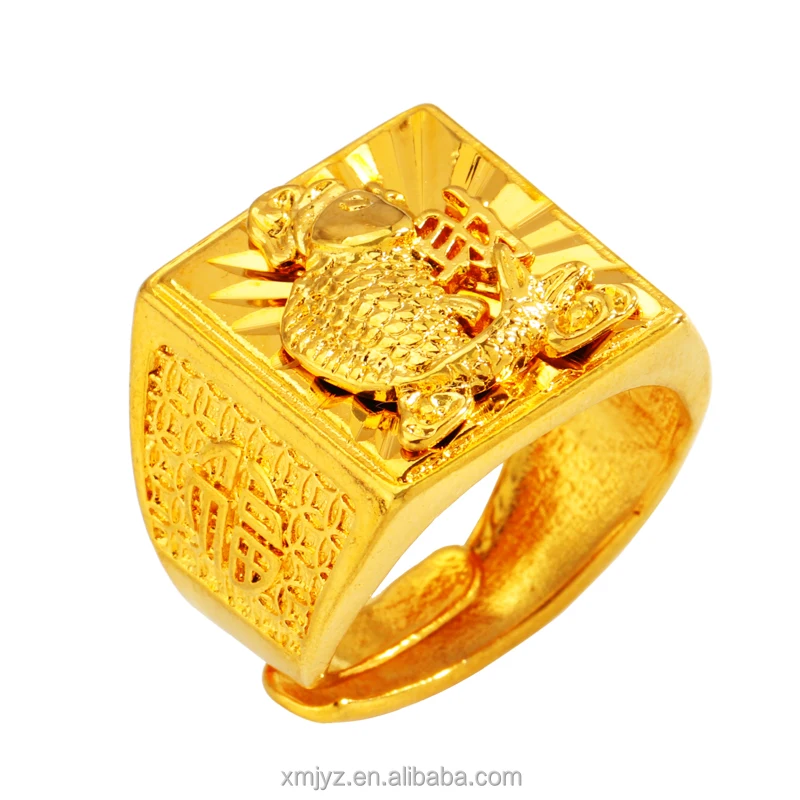 

Creative Fashion Year After Year Surplus Ring Male Goldfish Good Luck Brass Gold-Plated Ring Jewelry Wholesale