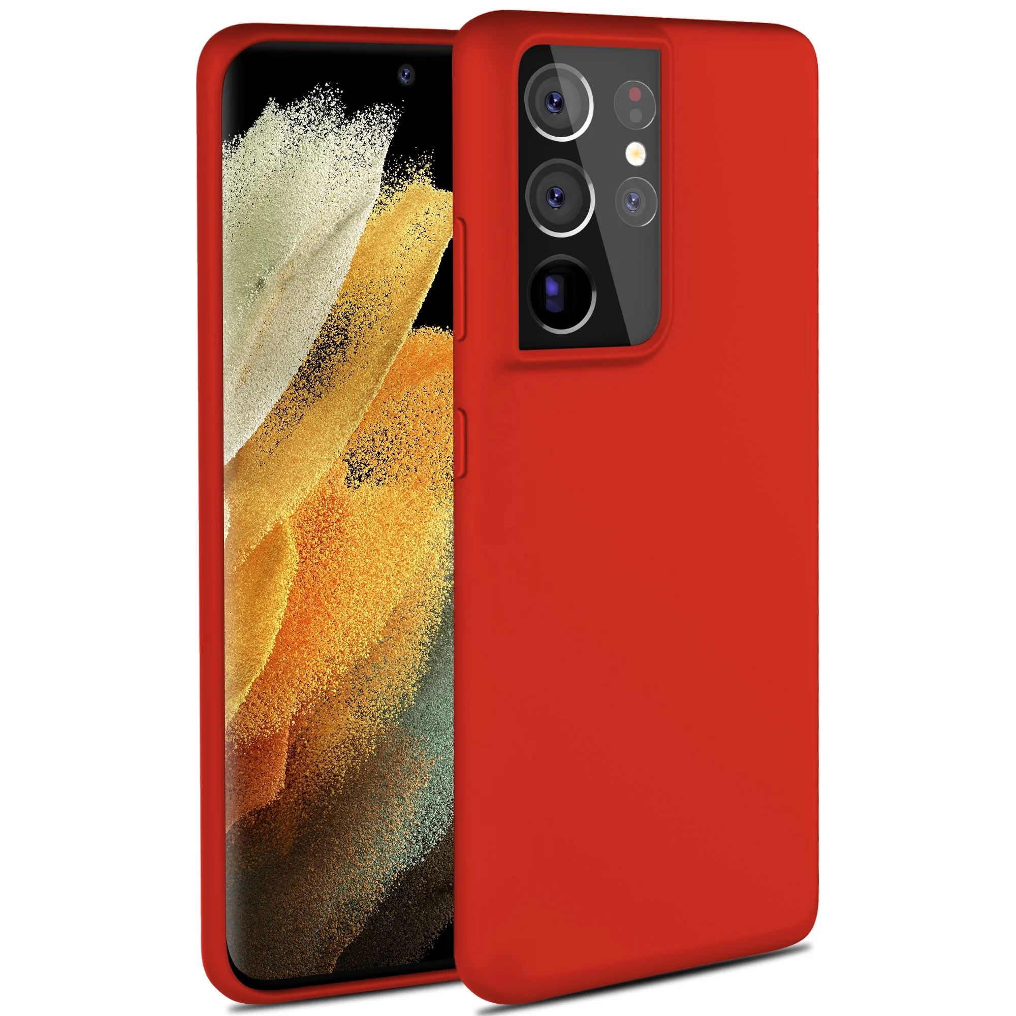 

Hot selling original microfiber lining liquid silicone case cover for samsung galaxy s21 ultra phone case, Black/blue/red