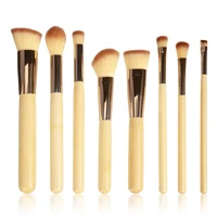 

Bamboo products 8pcs hot selling new BAMBOO makeup brush set kit private label bamboo 8pcs make up brushes