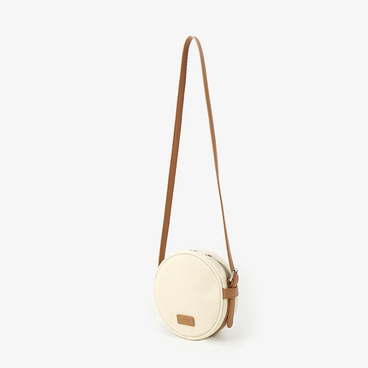

New Design Round Women Lovely Luxury Shoulder Crossbody Bag White Mobile Phone Canvas Bag, White / blue /yellow