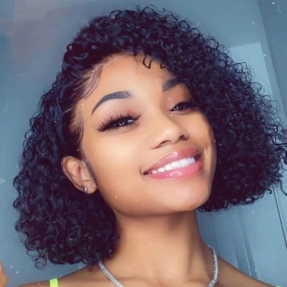 

Wholesale 150% Pre-Plucked 13x6x2 Lace Front 100% Human Hair Wig With Baby Hair, Brazilian Short Bob Wigs For Black Women