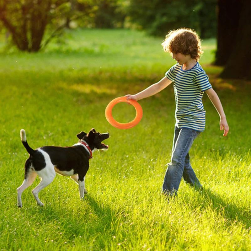 

Large Dog Toys EVA Interactive Dog Training Toys Ring Puller Resistant Pet Flying Discs Bite Ring Toy Dog products