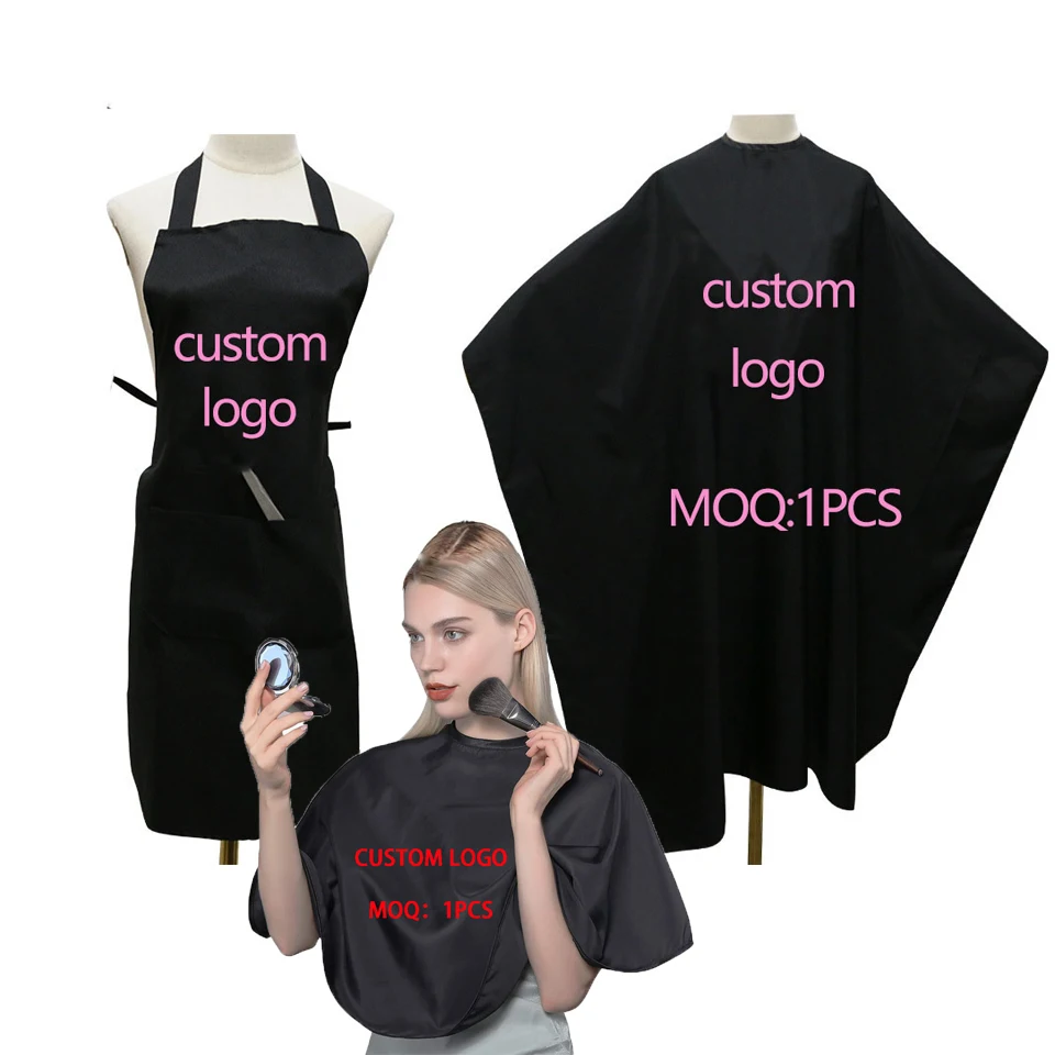 

Custom cape beauty salon design logo salon capes and aprons, Black