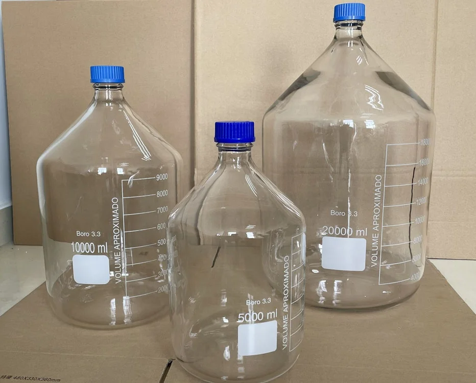 

Glass Heavy Wall Reagent Bottle 10000ml with GL45 Screw