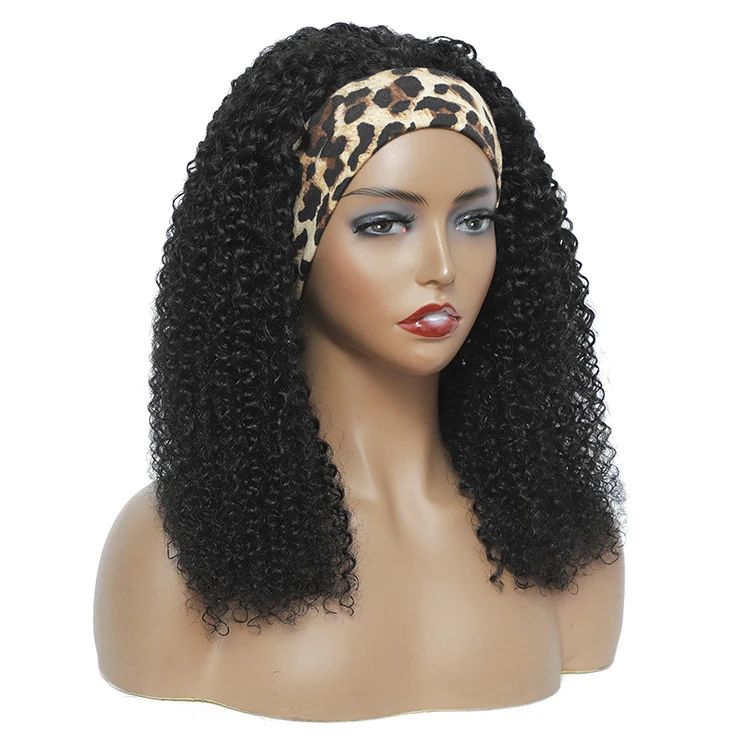 

Brazilian Human Hair Curly Headband Wigs for Black Women all Texture Available