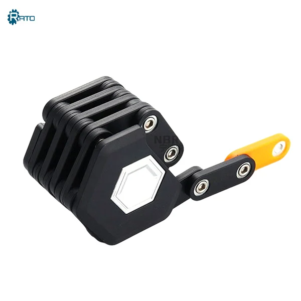 

Bicycle Foldable Lock Mounting Bracket Mini Steel Hamburger Shape Heavy Duty Portable Folding Bike Lock, Black, blue, red,yellow .....
