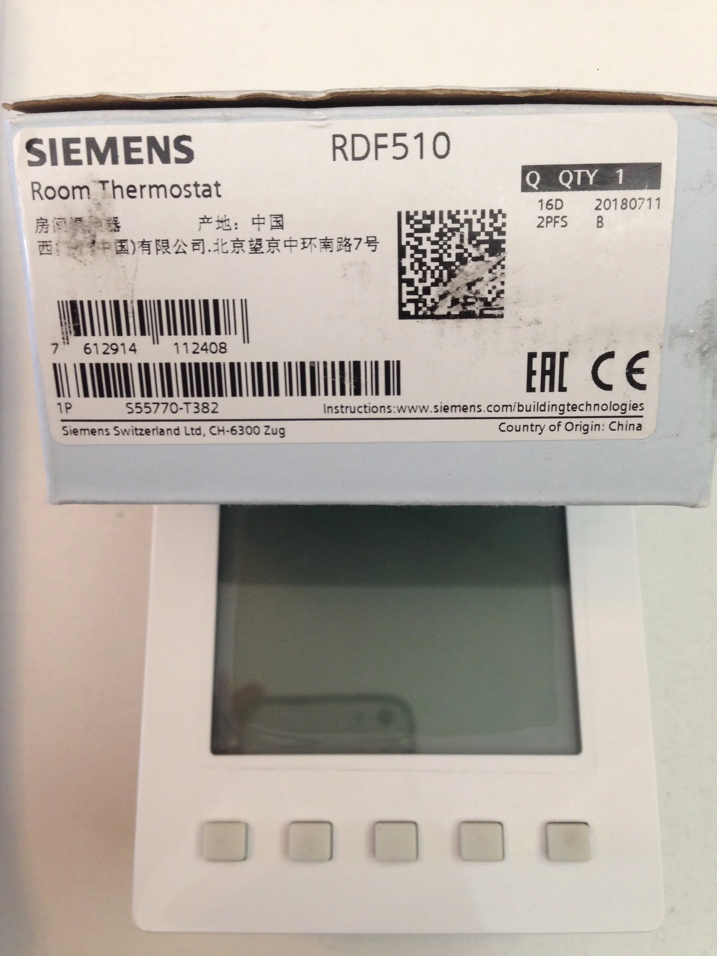 
RDF510 Thermostat central air conditioning LCD panel fan coil switch four control RDF530 