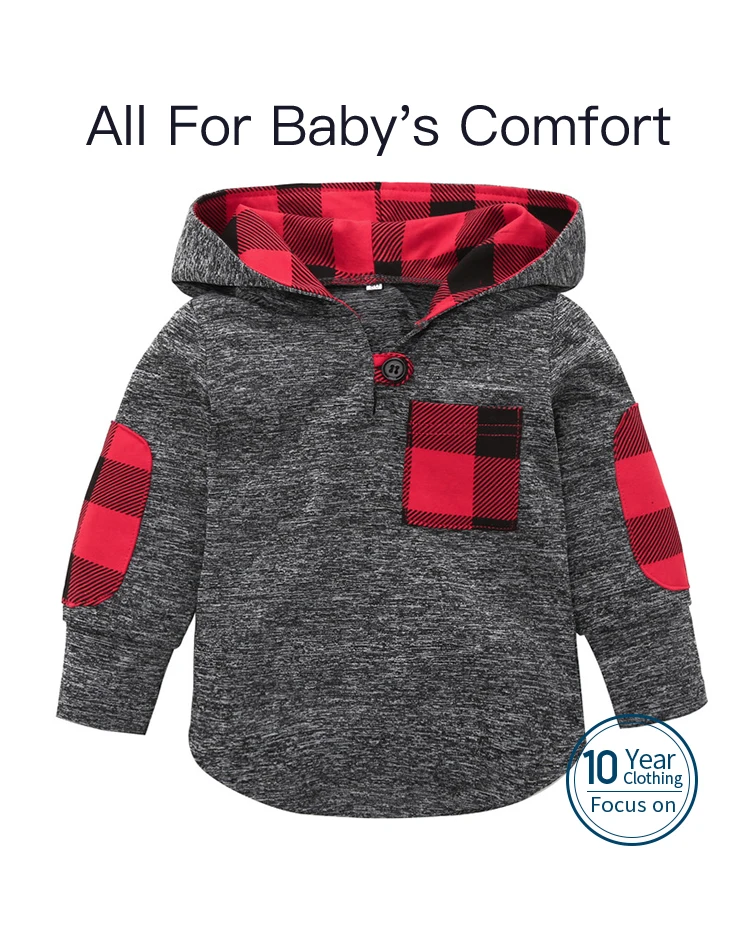Wholesale Casual Baby Boy Hoodie Kid Plaid Shirt For Autumn - Buy ...