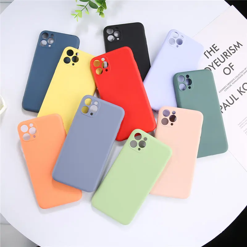 

Liquid Silicone Feel Colorful Custom Cell Phone Case for iphone 11 pro max