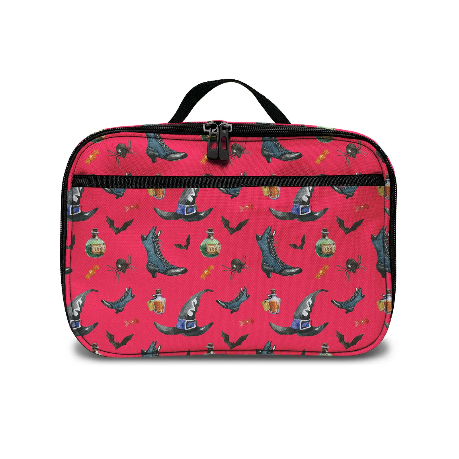 

New Style Halloween Ghost Castle Pattern Print Student Lunch Bag Custom Design Lunch Bag Insulated Wholesale School Lunch Bags