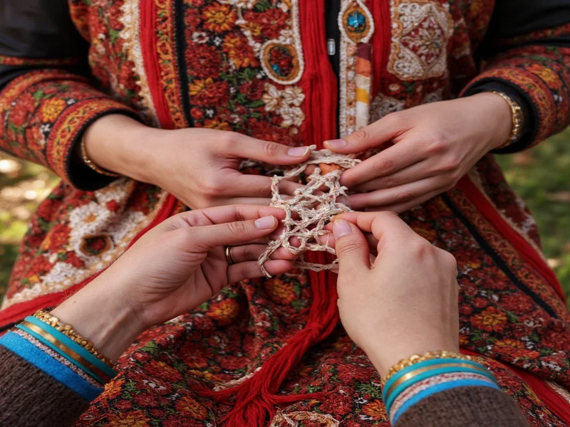 Hands weaving traditional patterns demonstrating cognitive benefits
