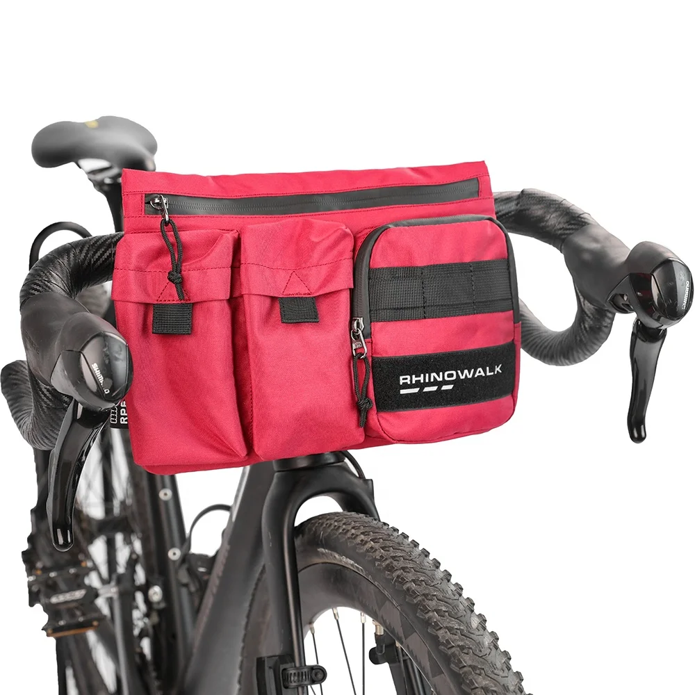 

Rhinowalk Bike Handlebar Pouch Bicycle Eco Commuters Handlebar Front Bag for Urban Cycling Touring - RPET Material