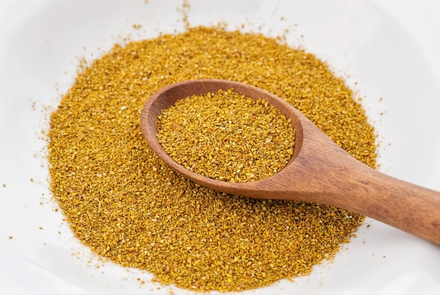 Yellow mustard seeds in small jar