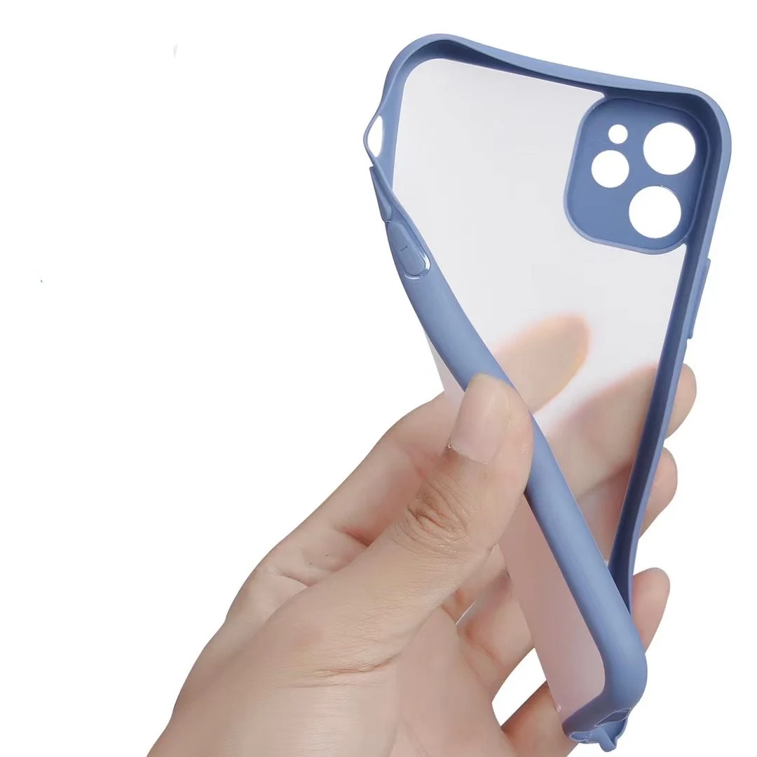 

Soft touch TPU + PC Mobile phone Case cover For Iphone 12, 8 colors