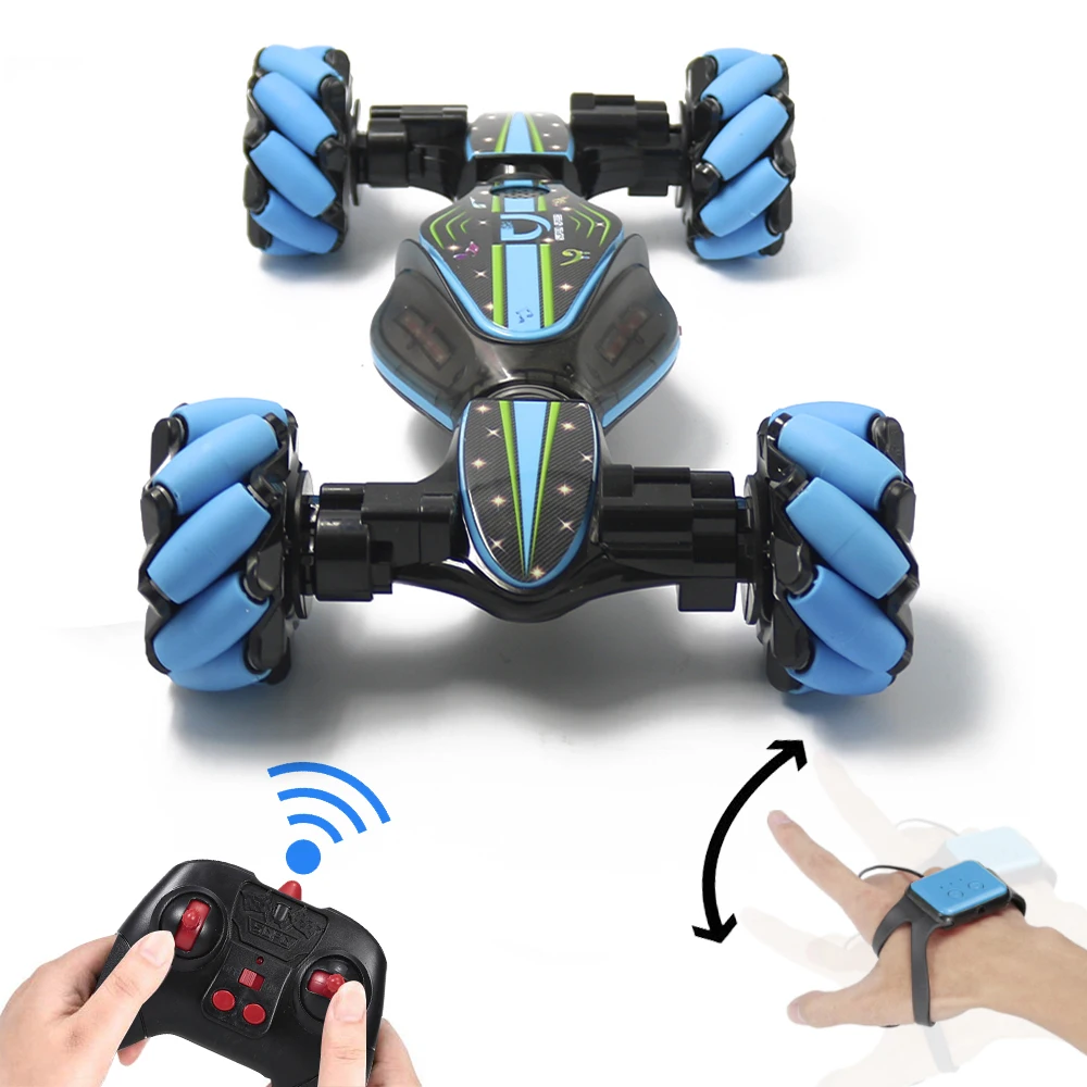 

Hot XUEREN 4WD RC Stunt Car Deformable Electric Twisting Car Drift Watch Control Car Gesture Sensor Control Toys with LED light