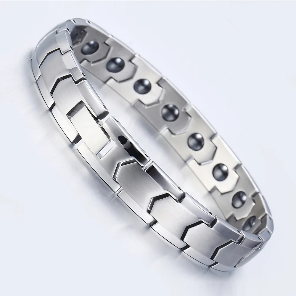 

Popular Stainless Steel Jewelry Bracelet Titanium Steel Fullmagnetic bracelet Therapy men bracelet