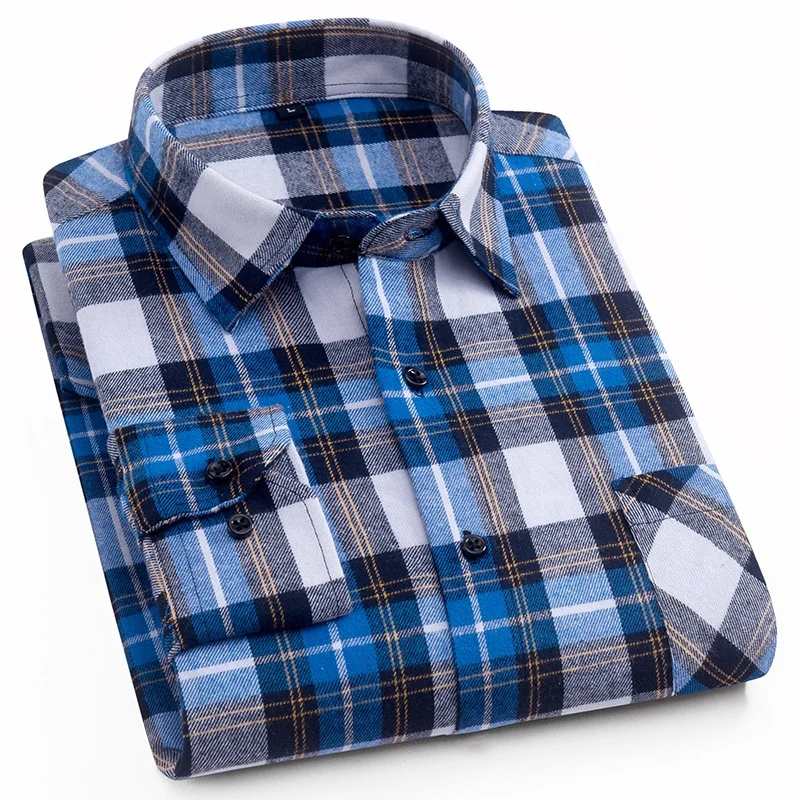
Factory direct sale 100% cotton red mens long sleeve plaid flannel shirt 
