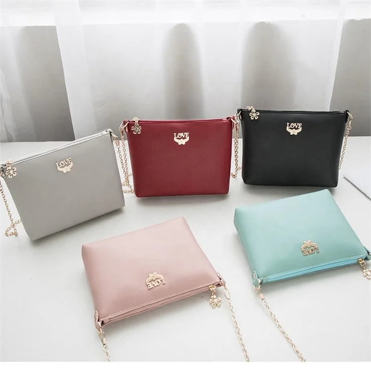 

Fashionable Waterproof Women Bags Handbag PU Material with Metal Chain Shoulder Bag