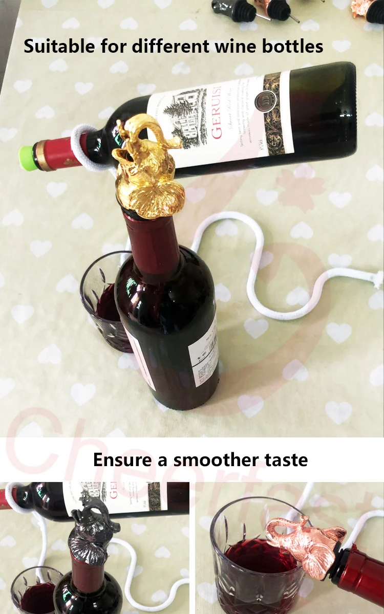 伟大的父亲节礼物动物酒大象倒油瓶和大象动物倒酒器 Buy 大象油倒酒器瓶 香槟漏斗倒酒器大象 动物头liqour倒酒器