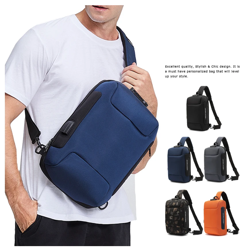

Amazon top seller 2021 waterproof mens crossbody shoulder messenger bags for men