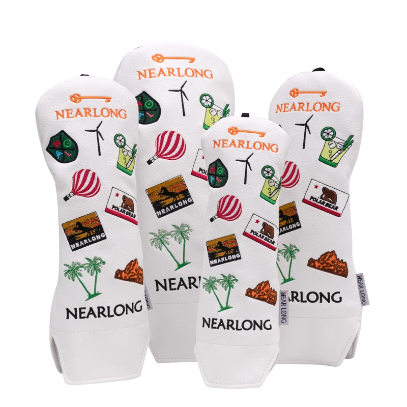 

Wholesale Premium PU Leather Golf Head Cover Customized for Driver Fairway Wood Ready to Ship